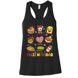 Christmas Feliz Navidad Tis The Season Mexican Food Funny Women's Racerback Tank