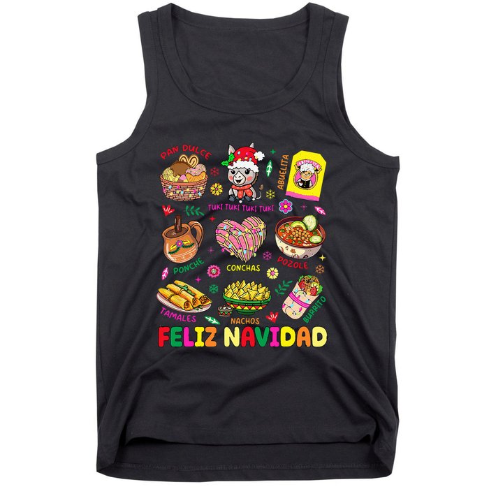 Christmas Feliz Navidad Tis The Season Mexican Food Funny Tank Top