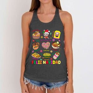 Christmas Feliz Navidad Tis The Season Mexican Food Funny Women's Knotted Racerback Tank