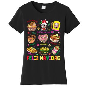 Christmas Feliz Navidad Tis The Season Mexican Food Funny Women's T-Shirt