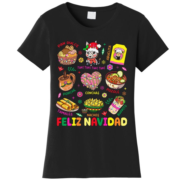 Christmas Feliz Navidad Tis The Season Mexican Food Funny Women's T-Shirt