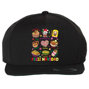 Christmas Feliz Navidad Tis The Season Mexican Food Funny Wool Snapback Cap