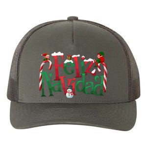 Cool Feliz Navidad Christmas Elf Yupoong Adult 5-Panel Trucker Hat