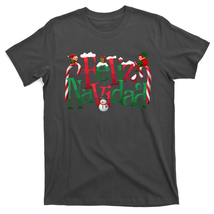 Cool Feliz Navidad Christmas Elf T-Shirt