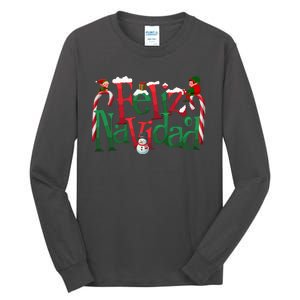 Cool Feliz Navidad Christmas Elf Tall Long Sleeve T-Shirt