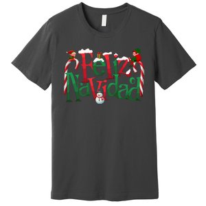 Cool Feliz Navidad Christmas Elf Premium T-Shirt