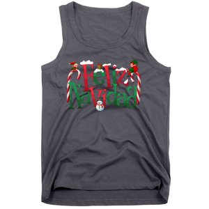 Cool Feliz Navidad Christmas Elf Tank Top