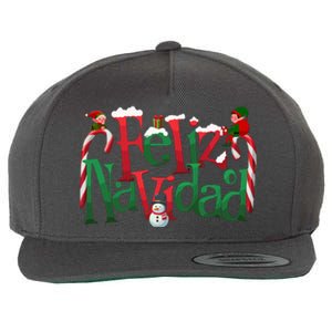 Cool Feliz Navidad Christmas Elf Wool Snapback Cap