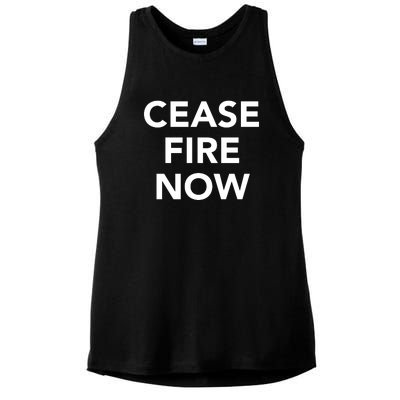 Cease Fire Now Ladies PosiCharge Tri-Blend Wicking Tank