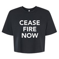 Cease Fire Now Bella+Canvas Jersey Crop Tee