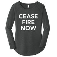 Cease Fire Now Women's Perfect Tri Tunic Long Sleeve Shirt