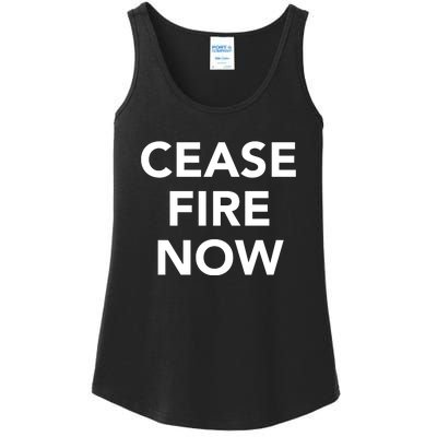 Cease Fire Now Ladies Essential Tank