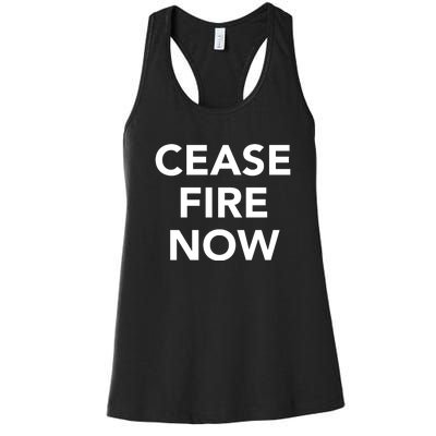 Cease Fire Now Women's Racerback Tank