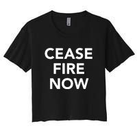 Cease Fire Now Women's Crop Top Tee