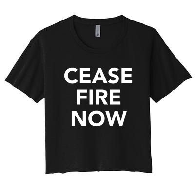 Cease Fire Now Women's Crop Top Tee