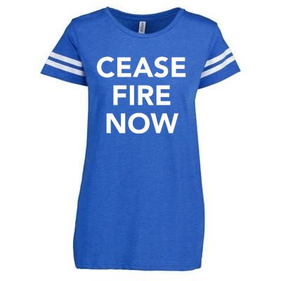 Cease Fire Now Enza Ladies Jersey Football T-Shirt