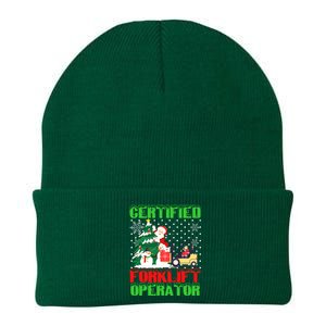 Certified Forklift Operator Christmas Pajamas Driver Xmas Knit Cap Winter Beanie