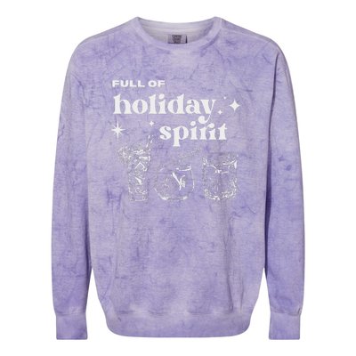 Christmas Full Of Holiday Spirit Cocktail Club Colorblast Crewneck Sweatshirt