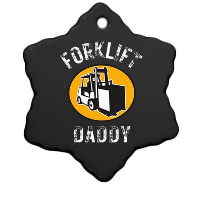 Certified Forklift Operator Forklift Driver Forklifting Ceramic Star Ornament