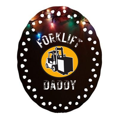 Certified Forklift Operator Forklift Driver Forklifting Ceramic Oval Ornament