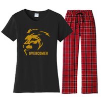 Christian Faith Overcomer Motivational Lion Of Judah Women's Flannel Pajama Set