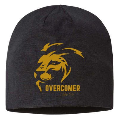 Christian Faith Overcomer Motivational Lion Of Judah Sustainable Beanie