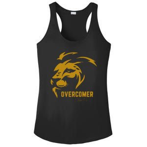 Christian Faith Overcomer Motivational Lion Of Judah Ladies PosiCharge Competitor Racerback Tank