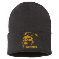 Christian Faith Overcomer Motivational Lion Of Judah Sustainable Knit Beanie