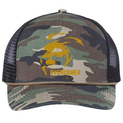 Christian Faith Overcomer Motivational Lion Of Judah Retro Rope Trucker Hat Cap