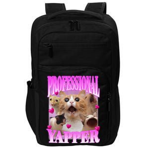 Cat Funny Oddly Specific Dank Meme Professional Yapper Impact Tech Backpack