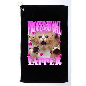 Cat Funny Oddly Specific Dank Meme Professional Yapper Platinum Collection Golf Towel