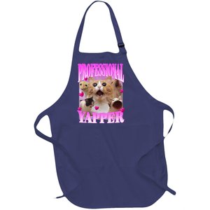 Cat Funny Oddly Specific Dank Meme Professional Yapper Full-Length Apron With Pockets