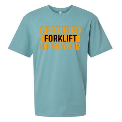 Certified Forklift Operator Forklift Driver Forklifting Sueded Cloud Jersey T-Shirt