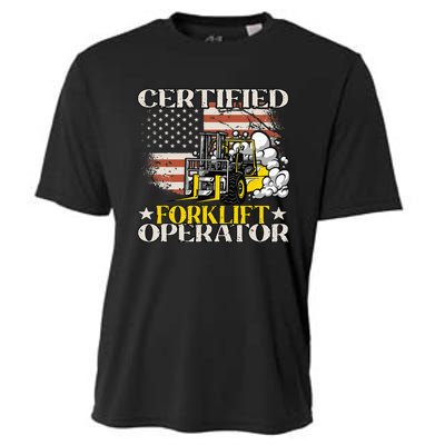 Certified Forklift Operator Forklift Driver Cooling Performance Crew T-Shirt