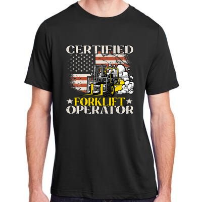 Certified Forklift Operator Forklift Driver Adult ChromaSoft Performance T-Shirt