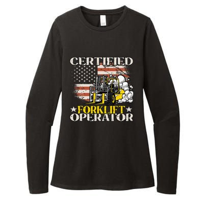 Certified Forklift Operator Forklift Driver Womens CVC Long Sleeve Shirt