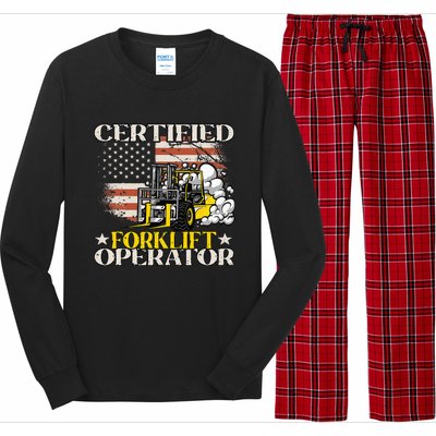 Certified Forklift Operator Forklift Driver Long Sleeve Pajama Set