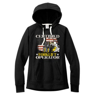 Certified Forklift Operator Forklift Driver Women's Fleece Hoodie