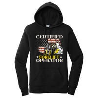 Certified Forklift Operator Forklift Driver Women's Pullover Hoodie