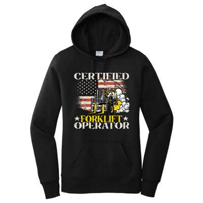 Certified Forklift Operator Forklift Driver Women's Pullover Hoodie