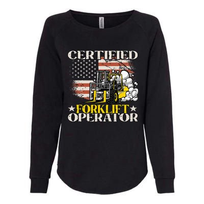 Certified Forklift Operator Forklift Driver Womens California Wash Sweatshirt