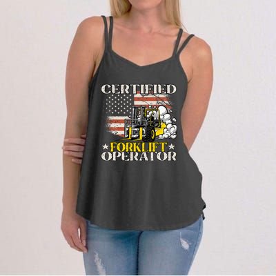 Certified Forklift Operator Forklift Driver Women's Strappy Tank