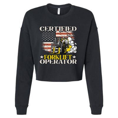 Certified Forklift Operator Forklift Driver Cropped Pullover Crew