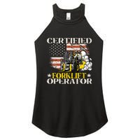 Certified Forklift Operator Forklift Driver Women's Perfect Tri Rocker Tank