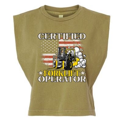 Certified Forklift Operator Forklift Driver Garment-Dyed Women's Muscle Tee