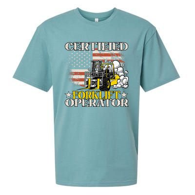 Certified Forklift Operator Forklift Driver Sueded Cloud Jersey T-Shirt