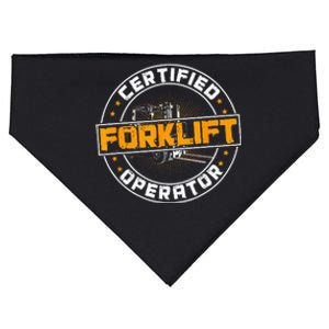 Certified Forklift Operator Funny Fork Lift Driver USA-Made Doggie Bandana