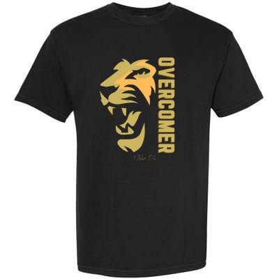 Christian Faith Overcomer Motivational Lion Of Judah Garment-Dyed Heavyweight T-Shirt