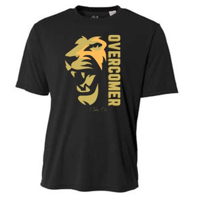 Christian Faith Overcomer Motivational Lion Of Judah Cooling Performance Crew T-Shirt