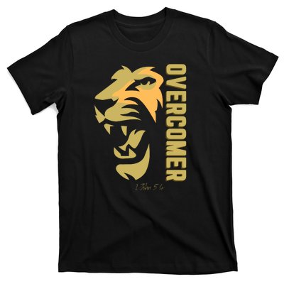 Christian Faith Overcomer Motivational Lion Of Judah T-Shirt